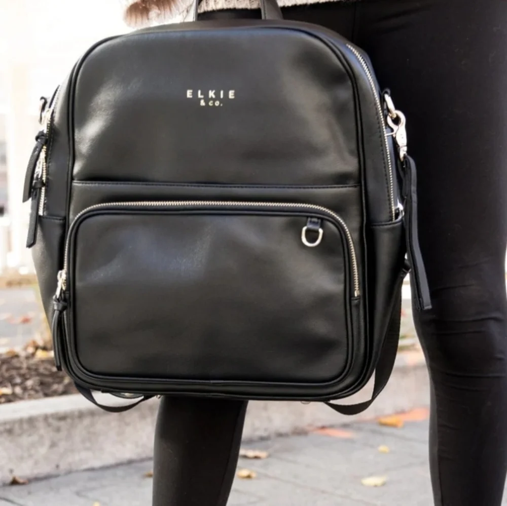 Vegan leather Backpack - Tan w/ gold hardware - Picture 9 of 11
